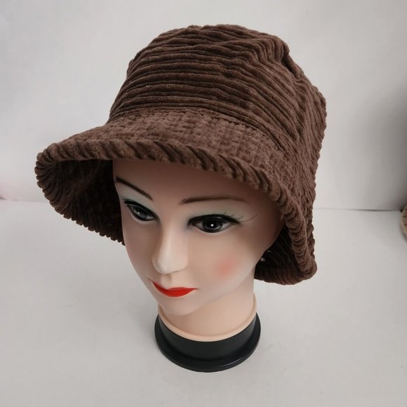 CLUB MONACO | Corduroy bucket hat brown sz S/M - Picture 1 of 6